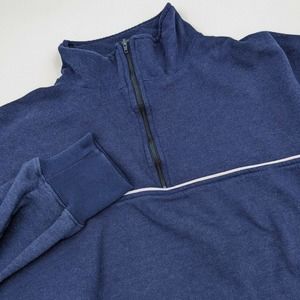 Vintage LL Bean Mens XL Long Sleeve Blue‎ Quarter Zip Pullover Outdoor Made USA